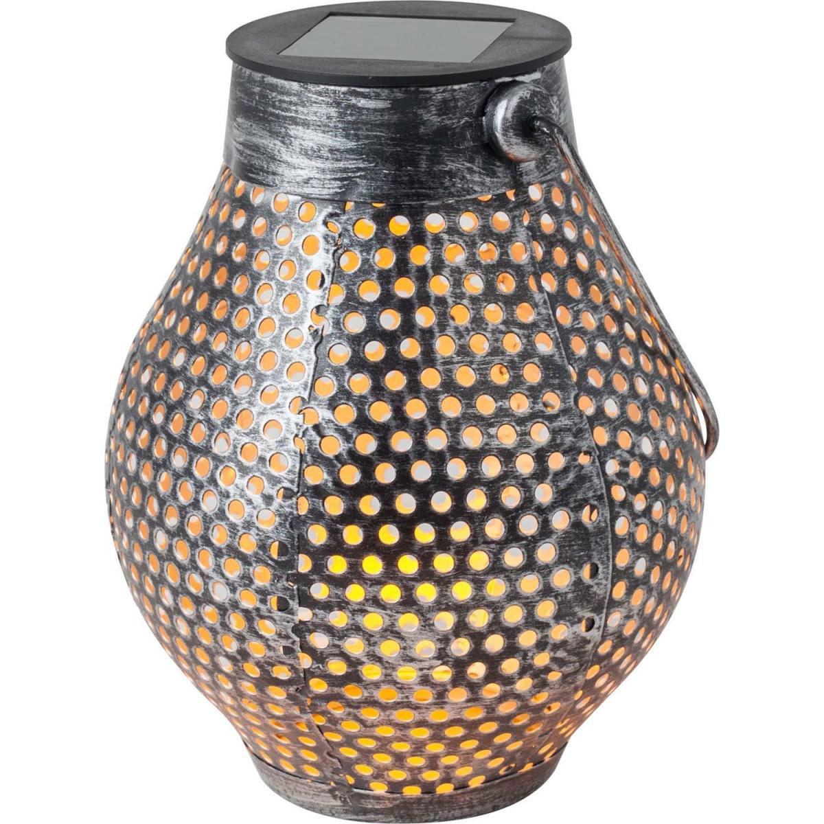 Flector Garten LED-Solar-Dekolicht Orient silber 12,5 x 12,5 x 16 cm