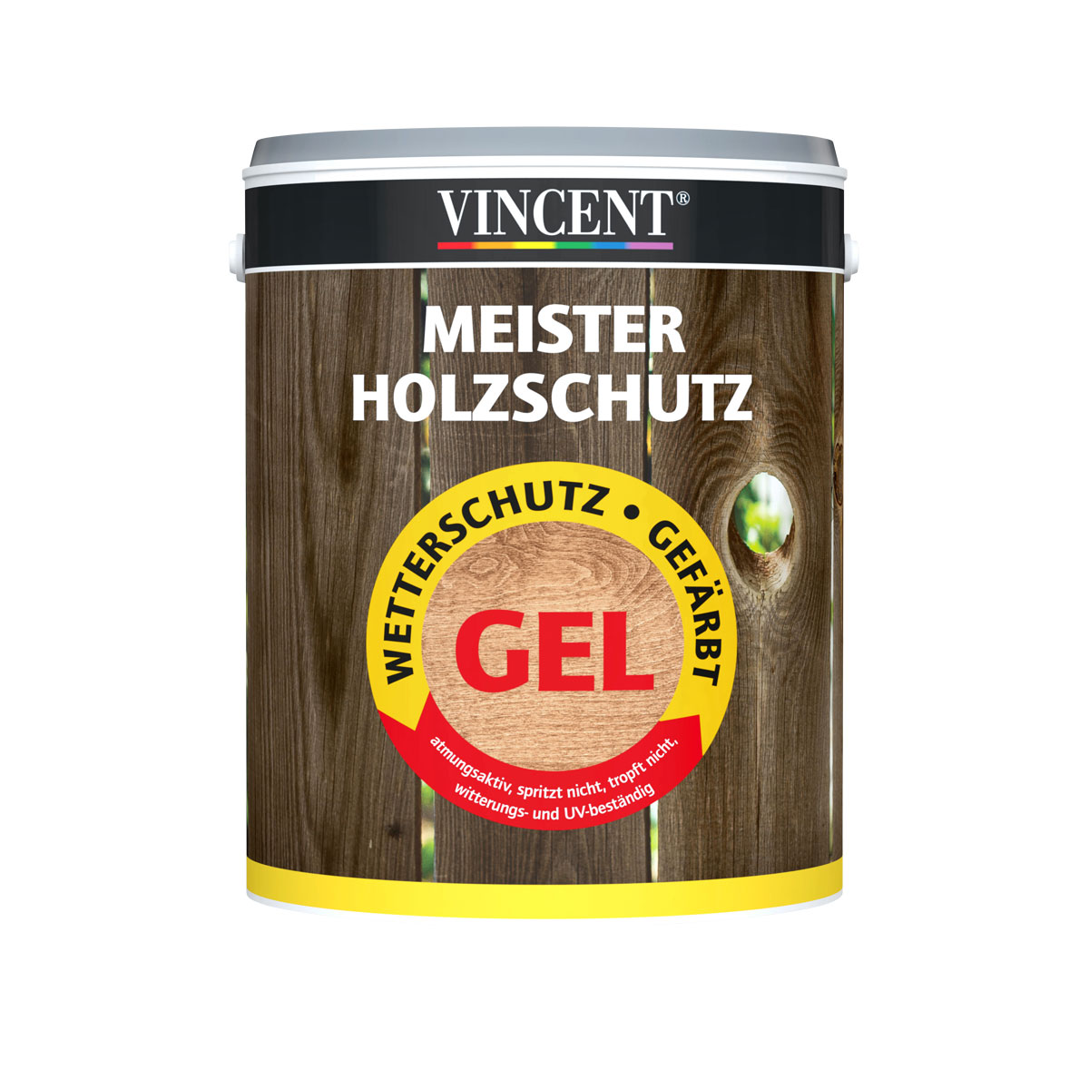 Vincent Wetterschutzgel Meister Holzschutz Eiche 3,5 L
