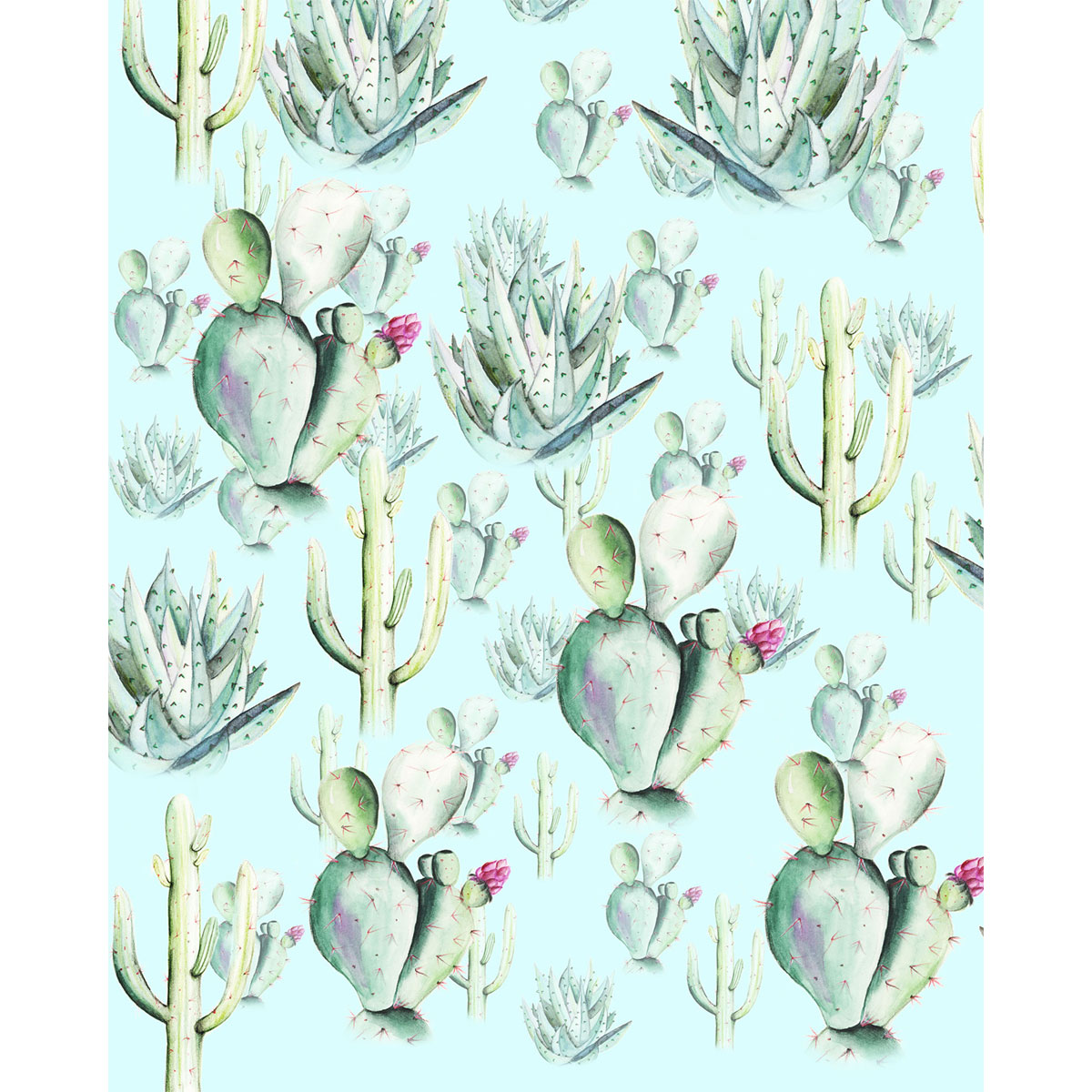 Komar  Vlies Fototapete Cactus Blue 200x250 cm Bild 2