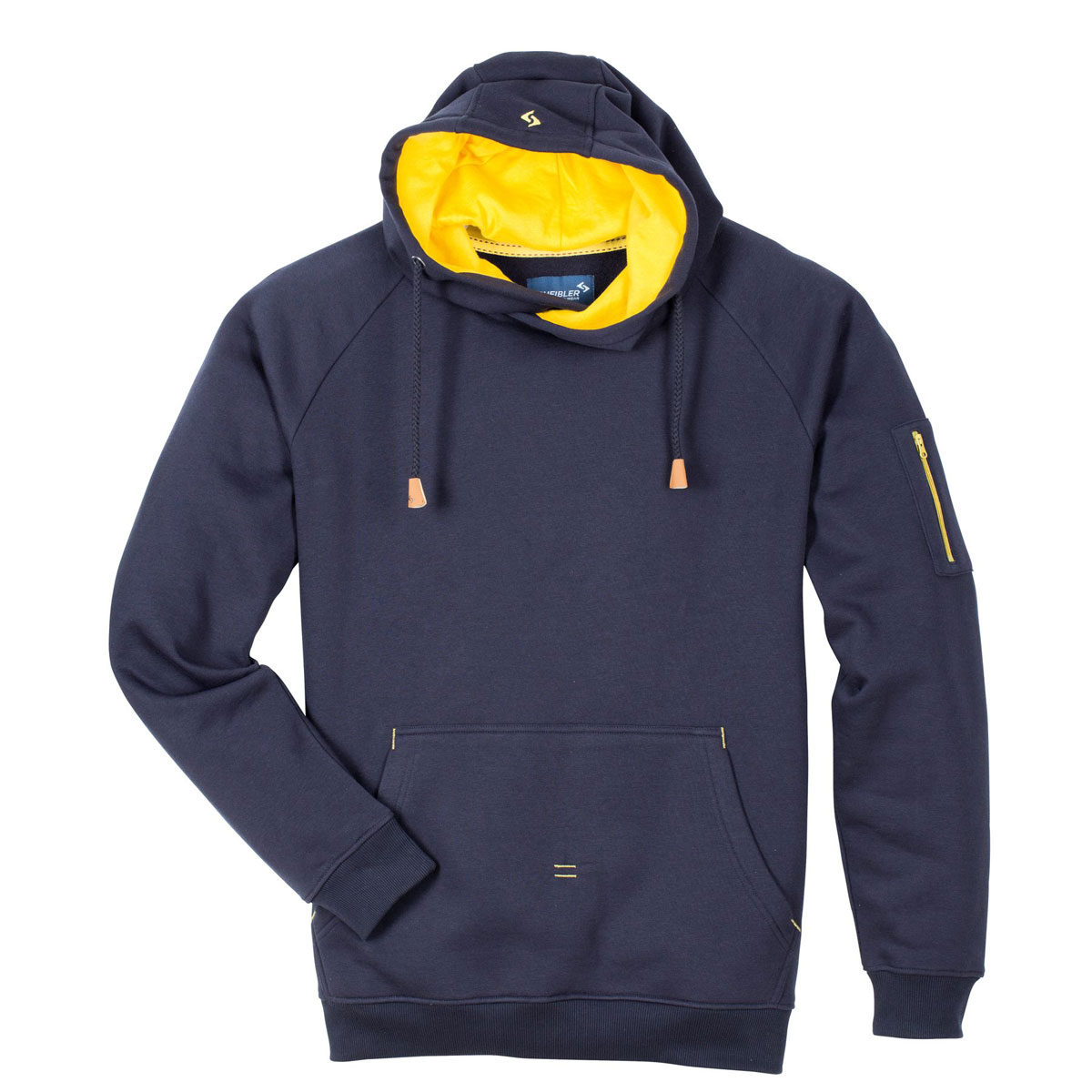 Scheibler Kapuzenpullover Active navy-gelb Größe L