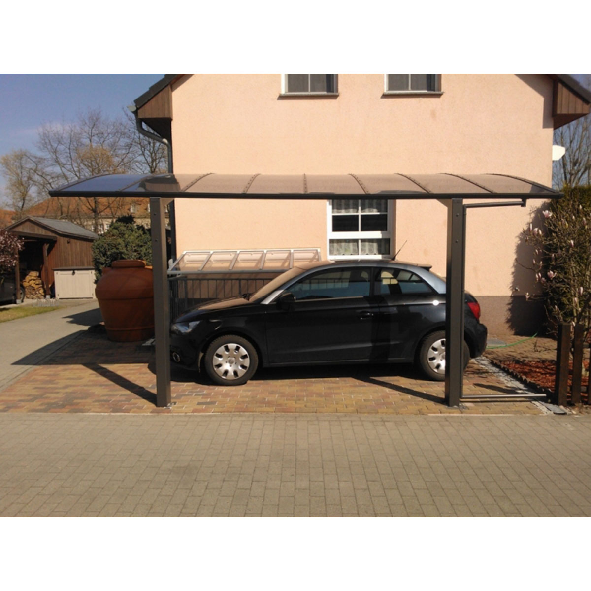 Ximax Carport Alu Portoforte 110 Mattbraun Bild 5