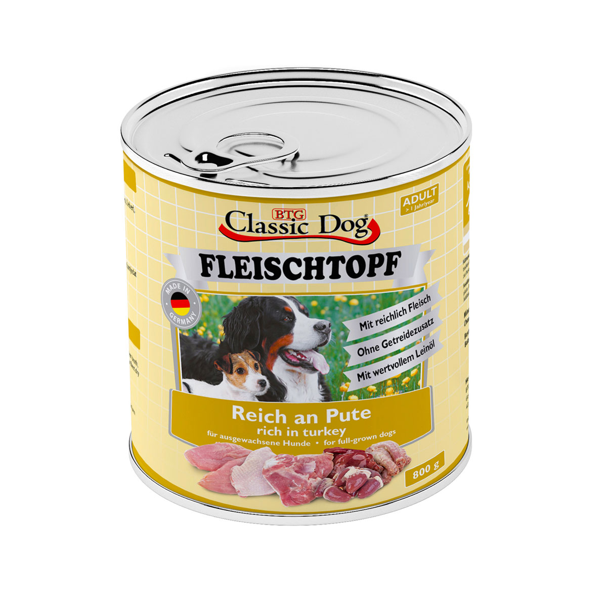 Classic Dog Hundefutter Fleischtopf Pute 800 g