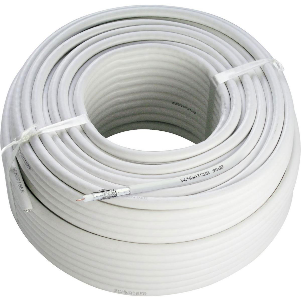 Schwaiger SAT-Koaxialkabel 90 dB weiß 400 cm