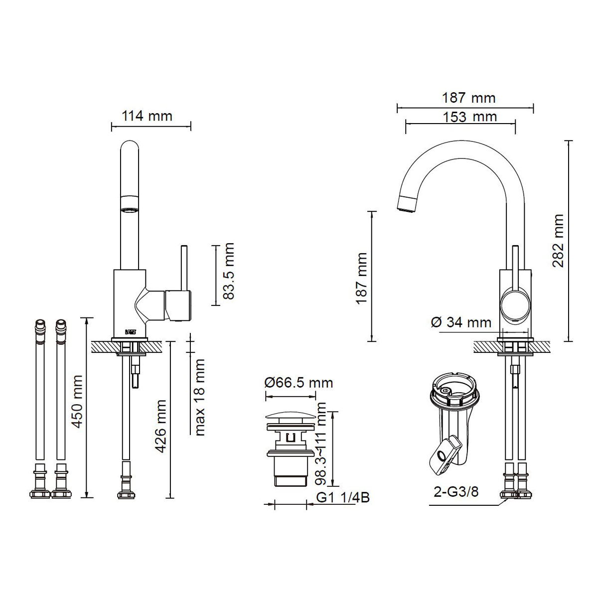 Lenz  Waschtischarmatur BOW² schwarz Bild 5