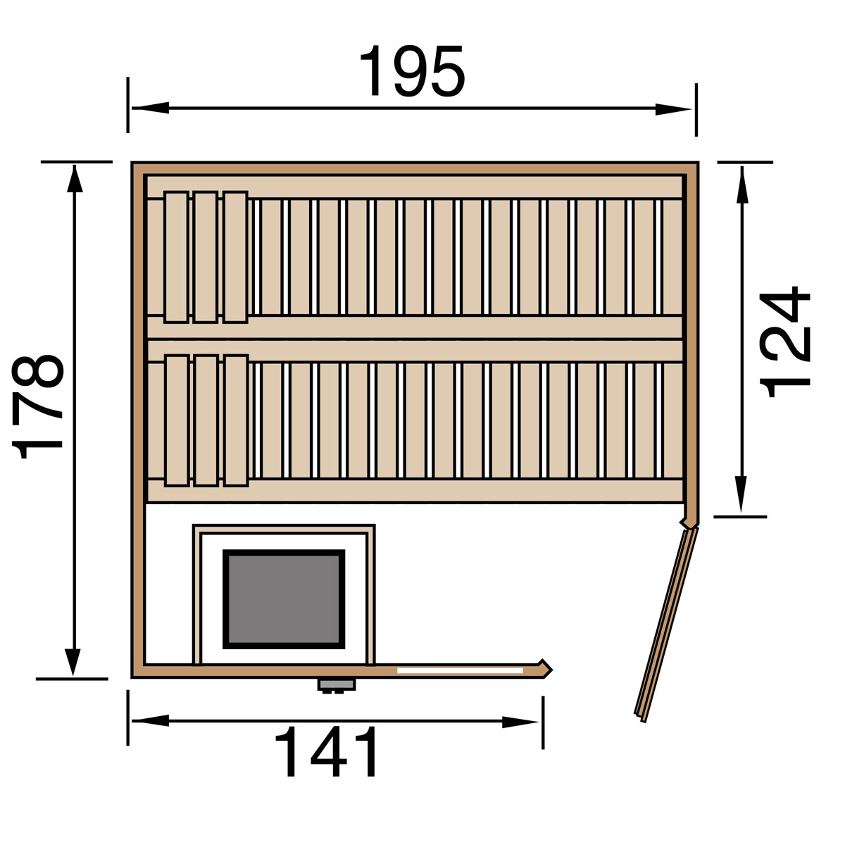 Weka Massivholzsauna „Turku 1“, GTF, Sparset, 7,5 kW Bild 3