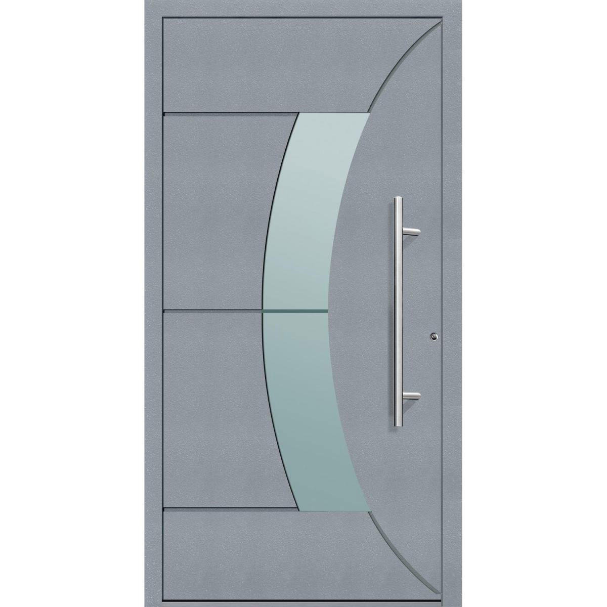 Aluminium Sicherheits-Haustür Verona Exklusiv 75 mm grau 100 x 210 cm Anschlag rechts inkl Griffset Bild 1