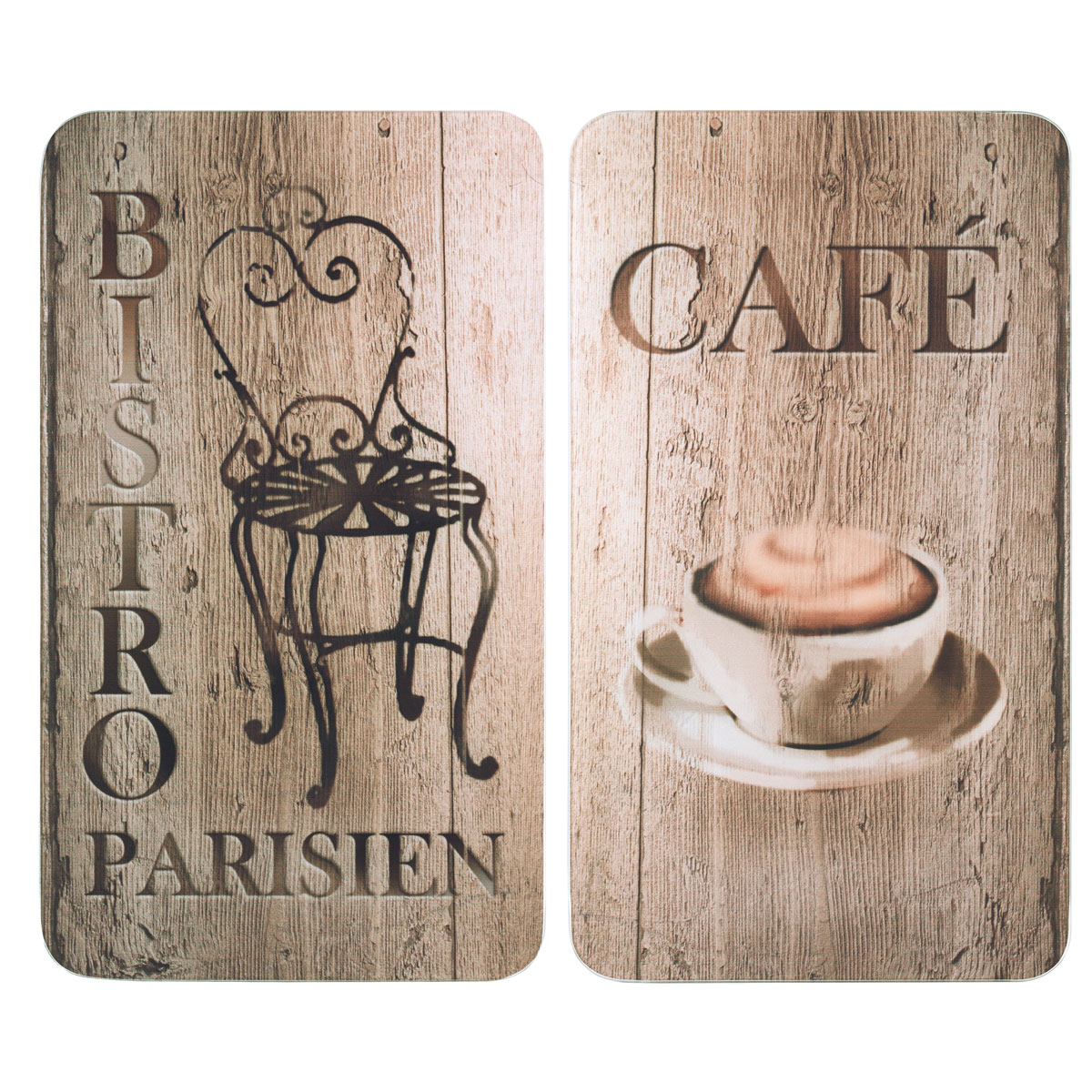 Wenko Herdabdeckplatte Bistro 2er Set