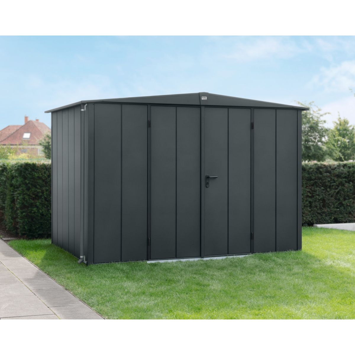 EcoStar  Gerätehaus Elegant-STyp 3RAL7016 2 flg