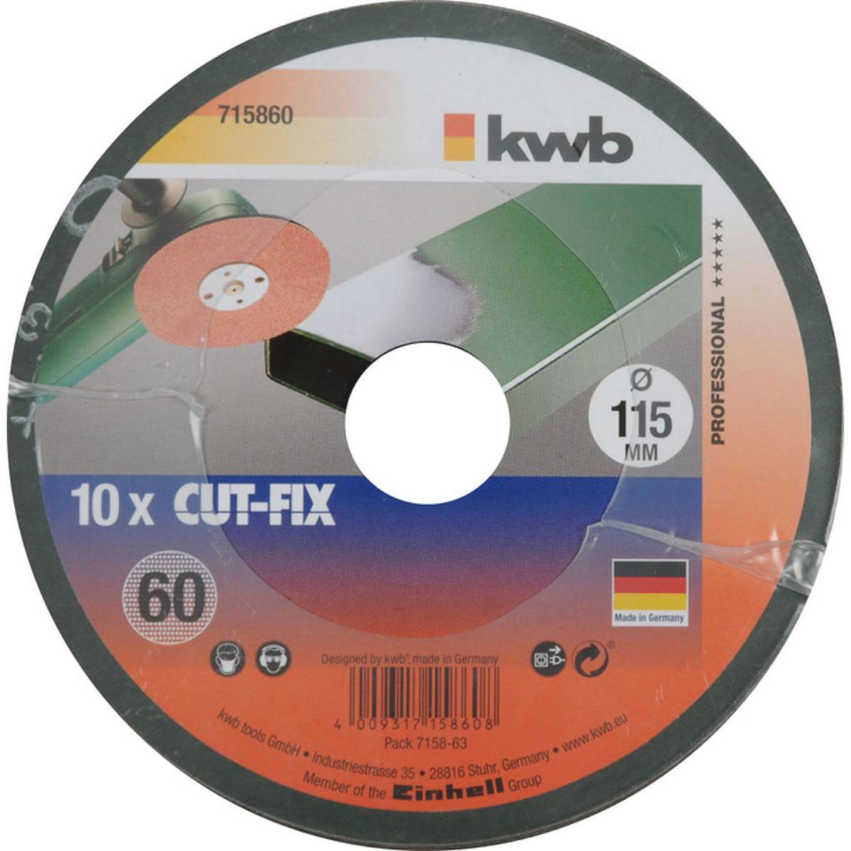 kwb  Fiberschleifscheiben Cut Fix Metallbearbeitung K60 Bild 2