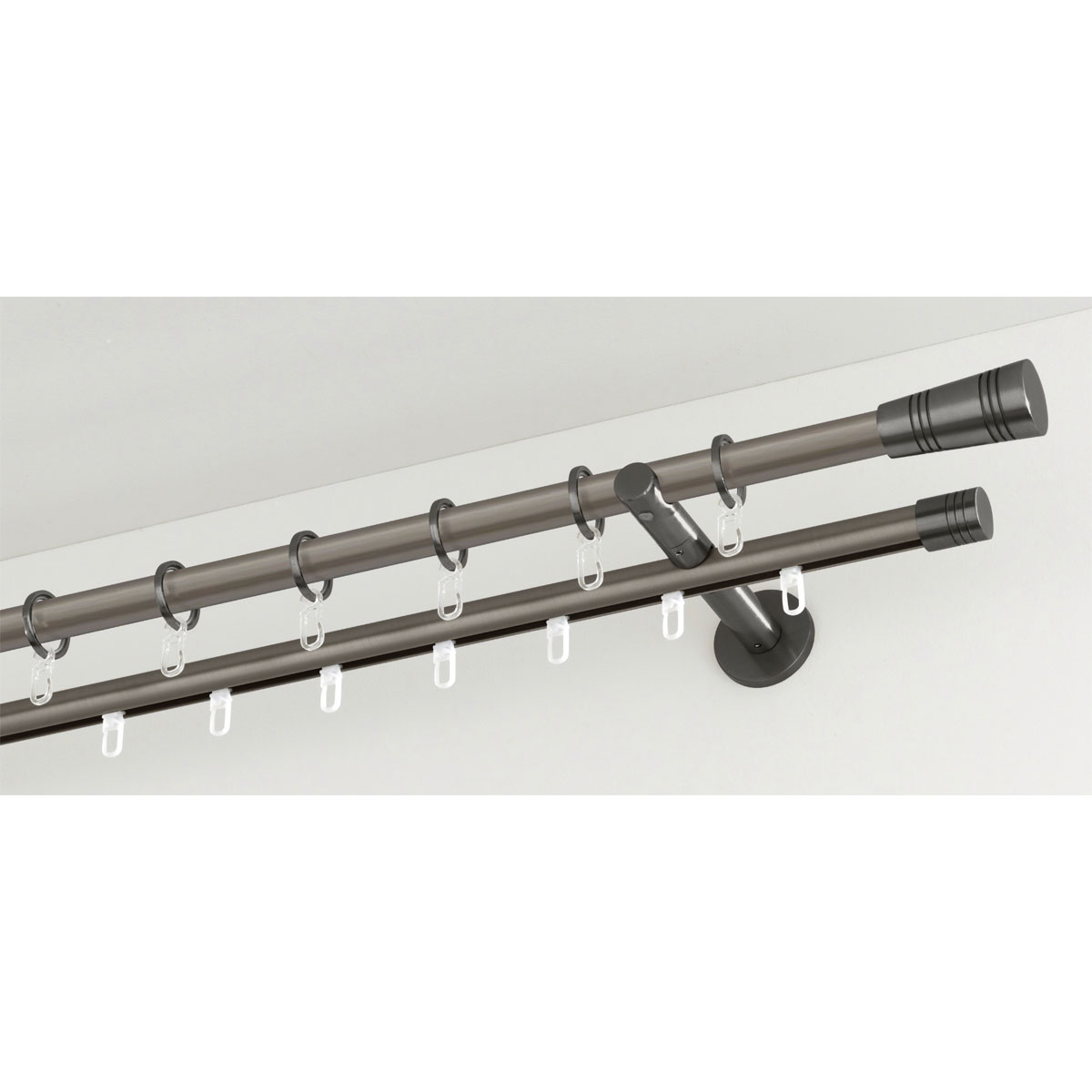 Gardinia  Gardinenstange Chicago mit Innenlauf Durchmesser 16 mm 240 cm titan Bild 3