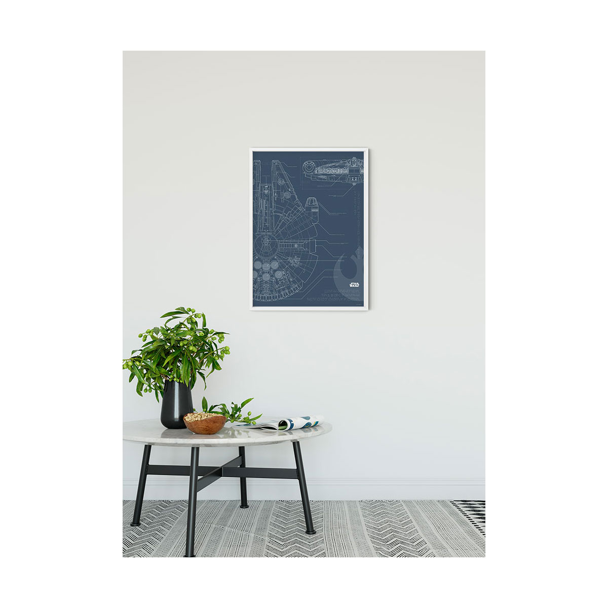 Komar  Wandbild Star Wars Blueprint Falcon 30x40 cm