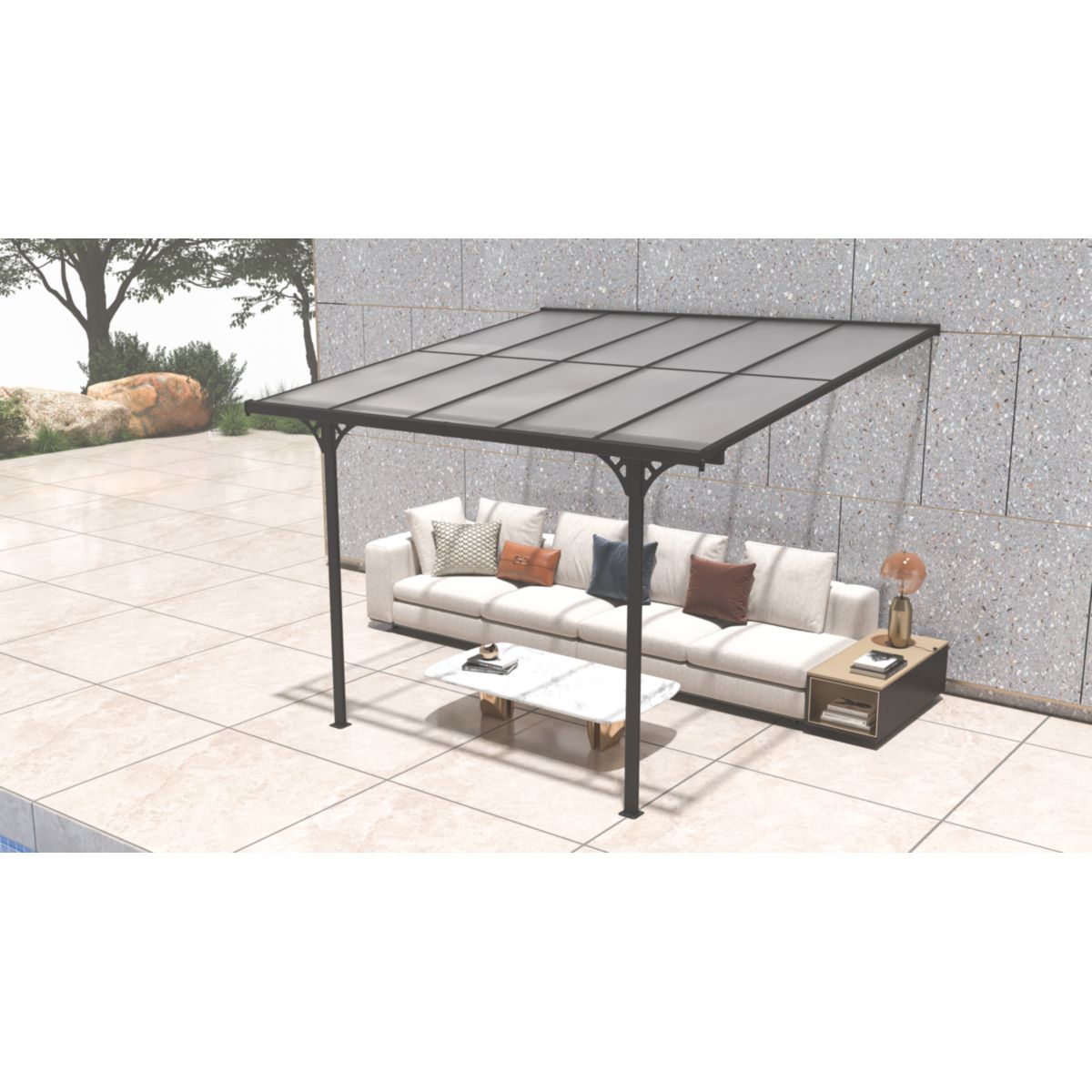 Westmann Terrassenüberdachung Bruce 313 300x313x270 cm Bild 3