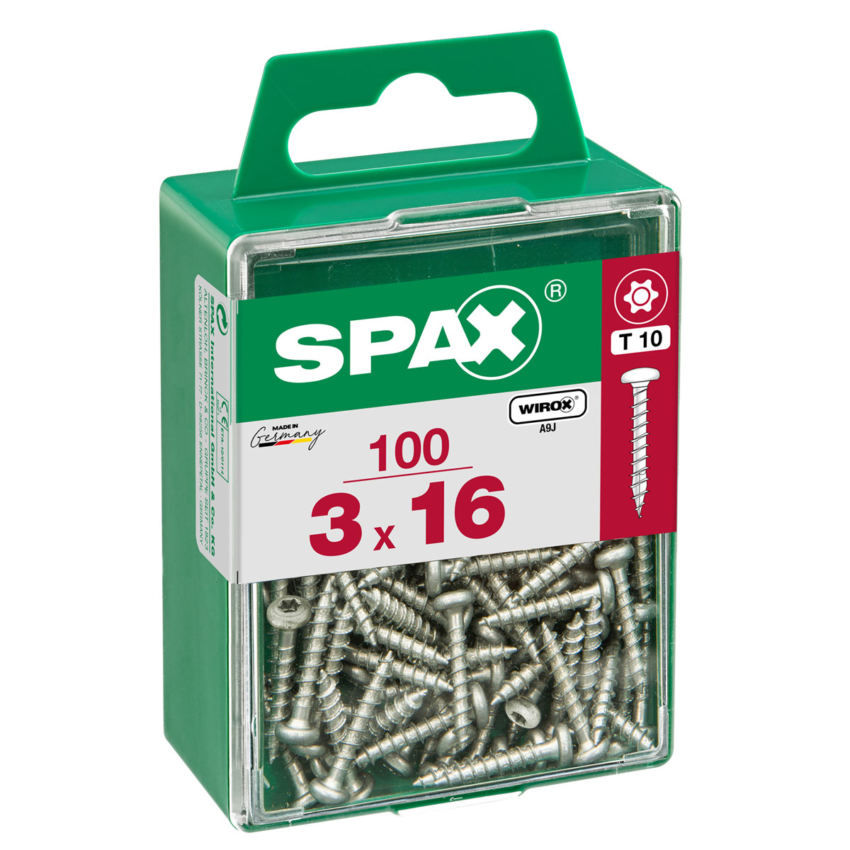 Spax Universalschraube WIROX Rundkopf 3,5 x 16 mm Torx 100 Stück