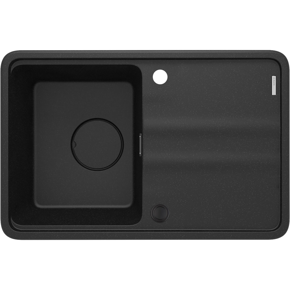deante Granit-Einbauspüle Momi inkl. Schneidebrett 44 x 67 cm Graphit Metallic  Bild 1