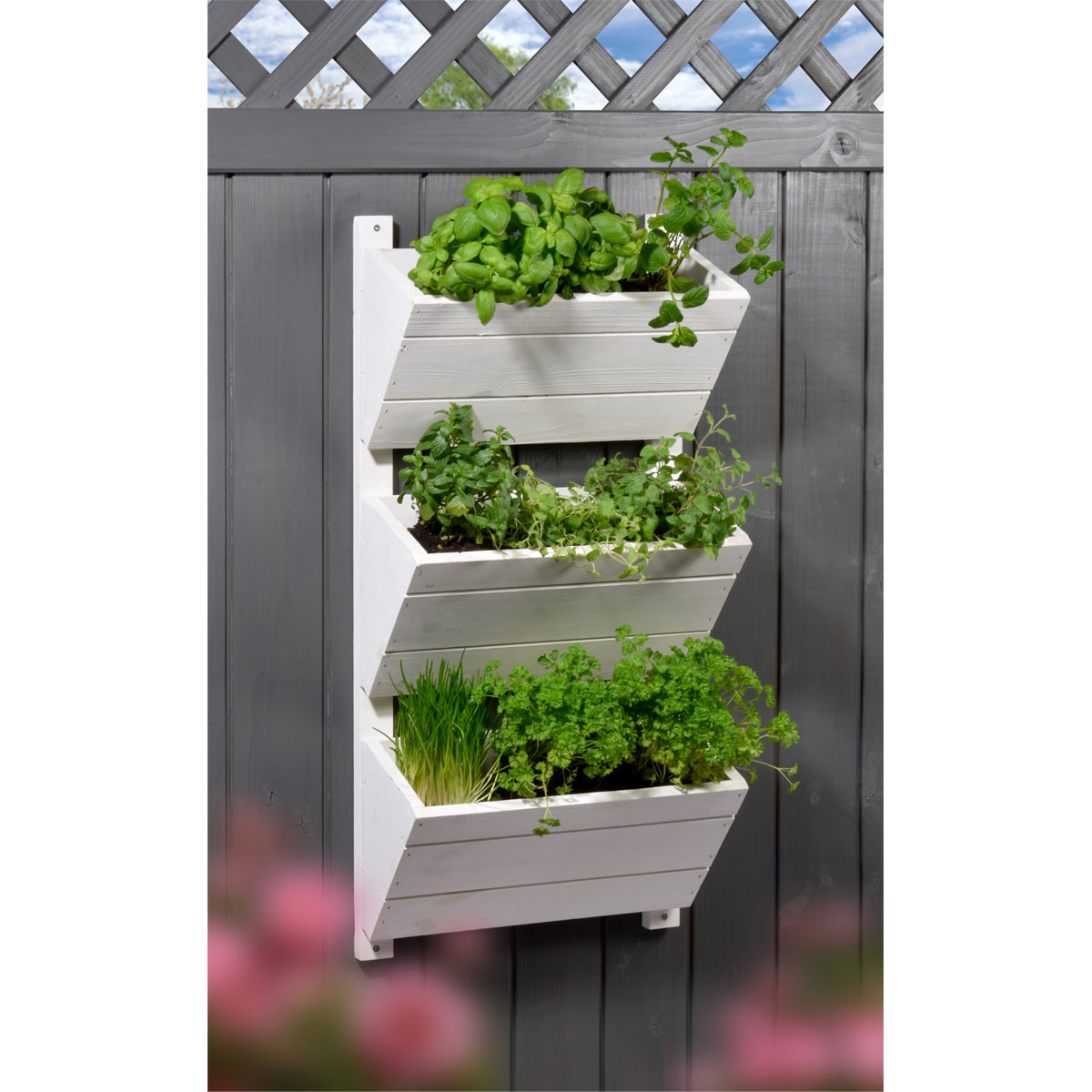 dobar Wandbeet 3-stufig 38 x 79 x 17,5 cm weiß Bild 4