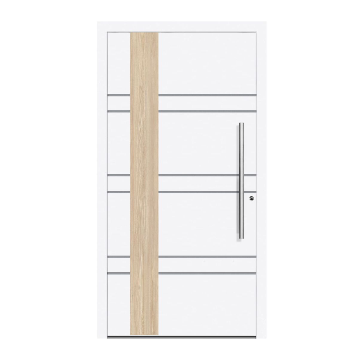 Schüco Aluminium Haustür 805 Monza Excellent 1100 x 2100 mm RAL9016 DR