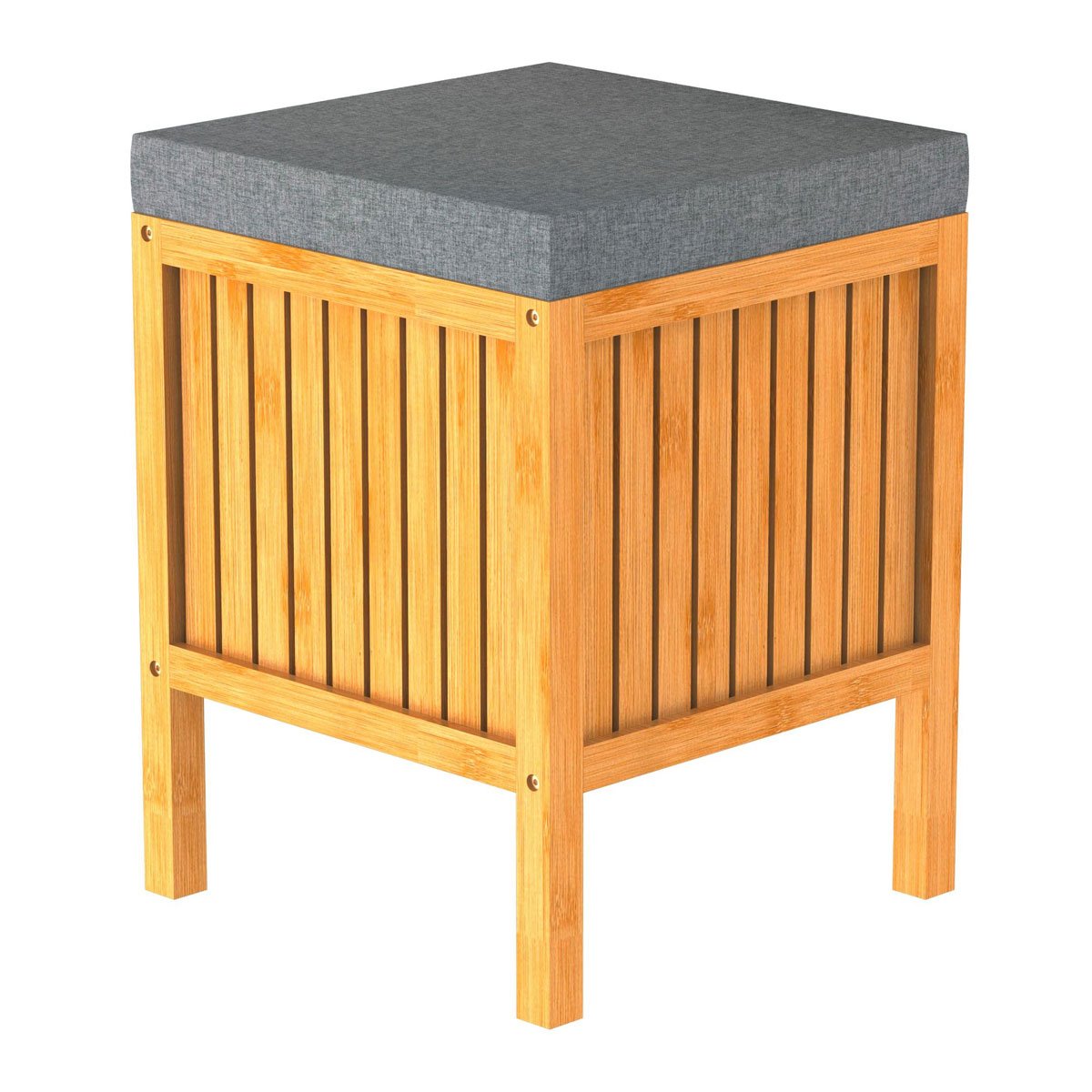 Schütte Bambus Wäschekorb mit Sitzkissen