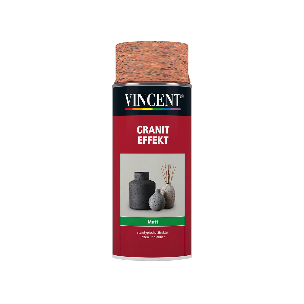 Vincent Granit Effekt seidenmatt lachsrot 400 ml
