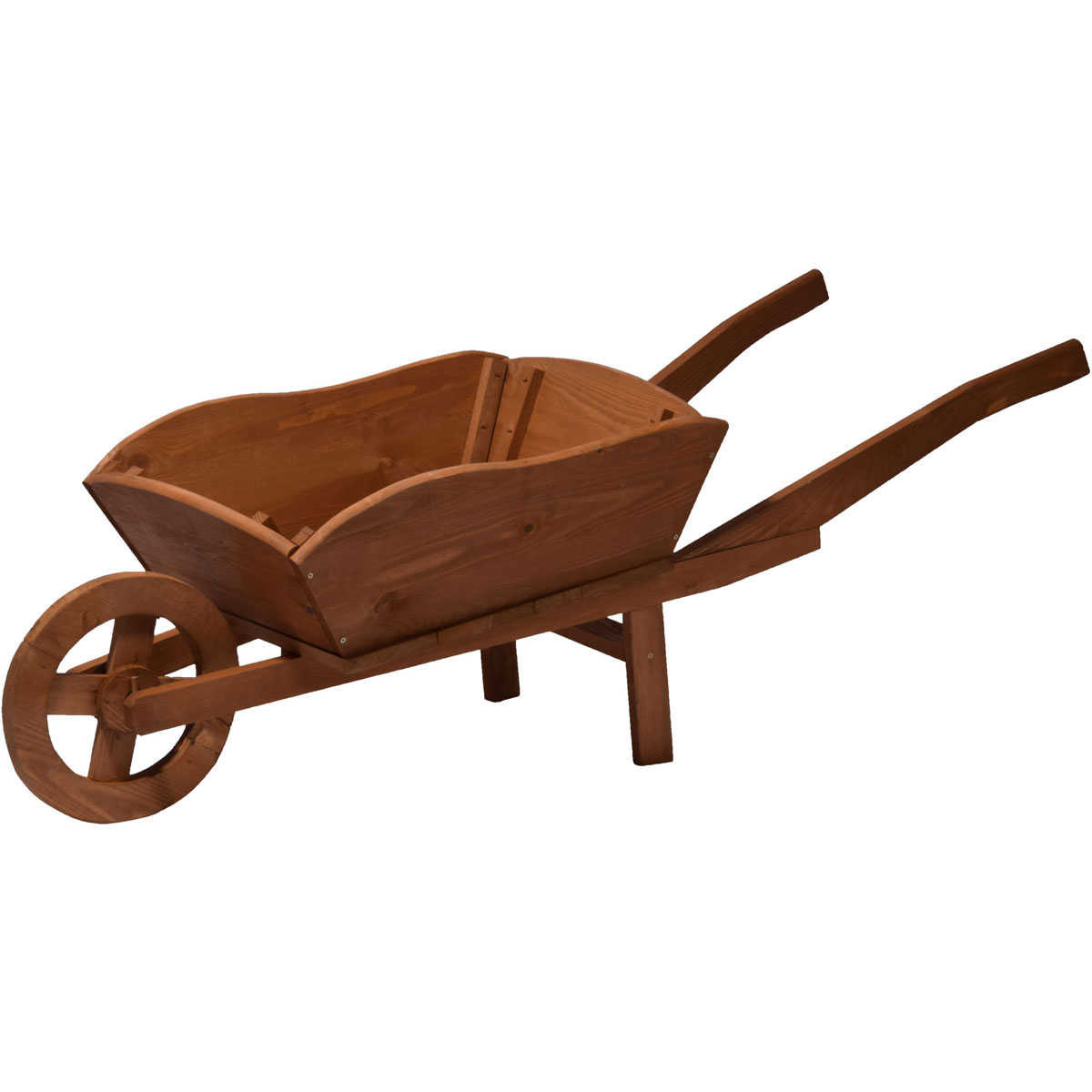 dobar XXL-Pflanzschubkarre 40 x 40 x 130 cm braun Bild 6