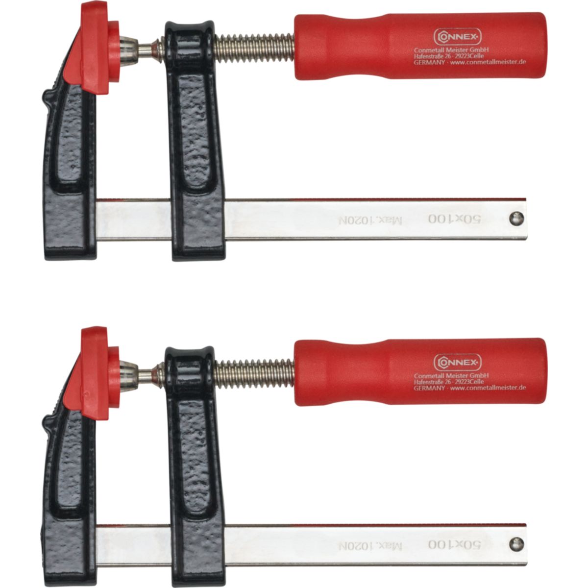 CONNEX Bastler-Schraubzwinge 50 x 100 mm 2 Stück