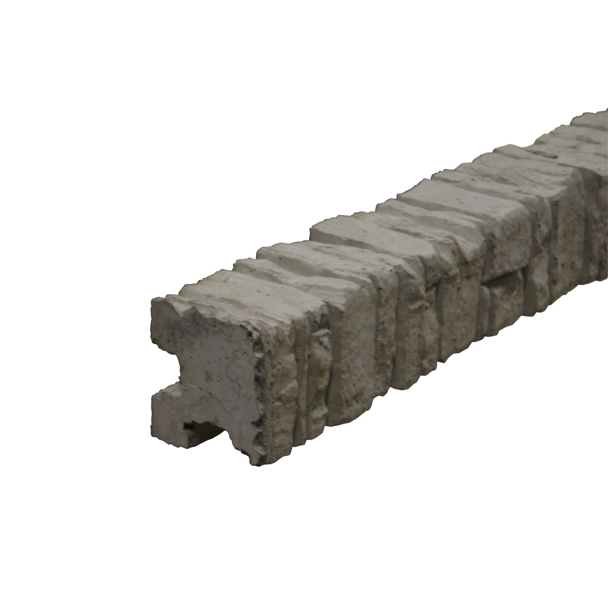 Eckpfosten Nostalgie betongrau 245 x 12 x 12,5 cm