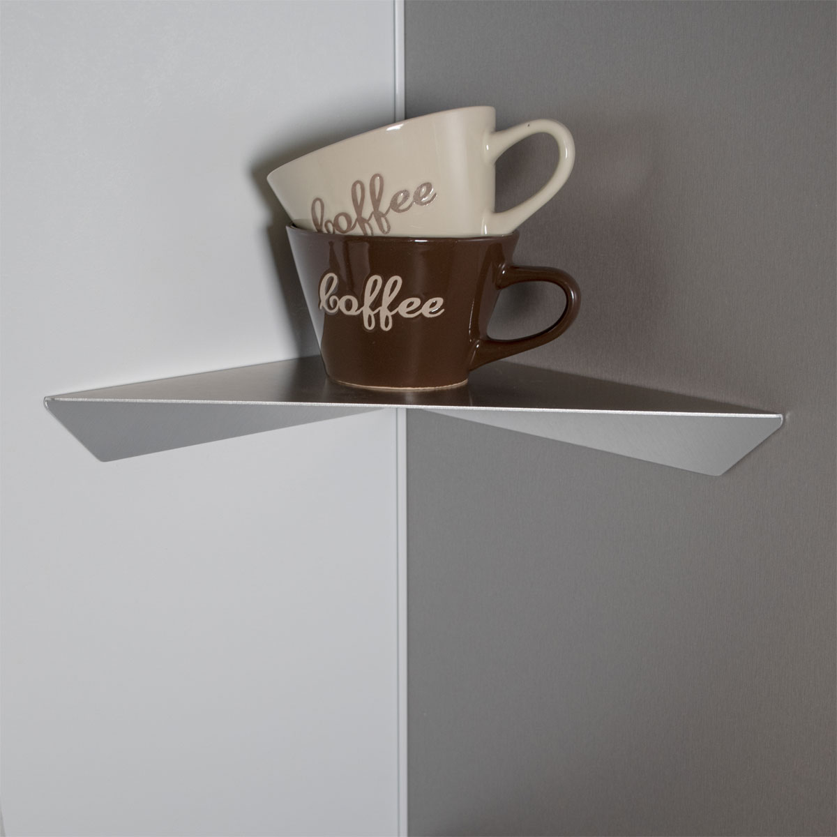 Schulte  Duschablage zum Kleben über Eck Edelstahloptik Bild 4