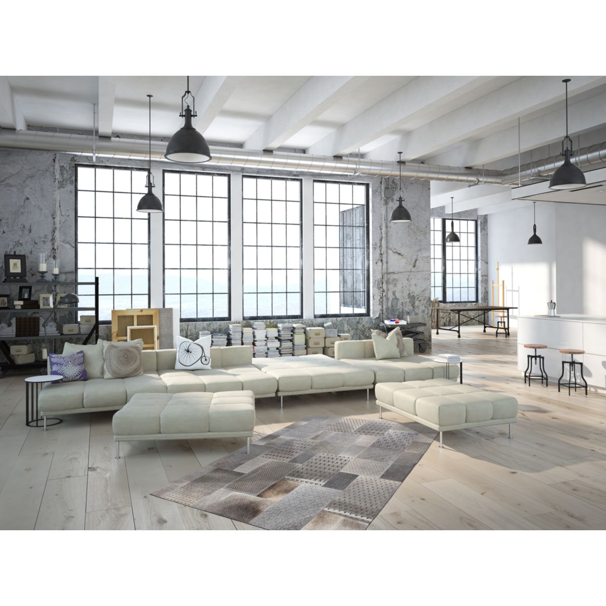 Gleam 560 Grau / Silber 160cm x 230cm Bild 2