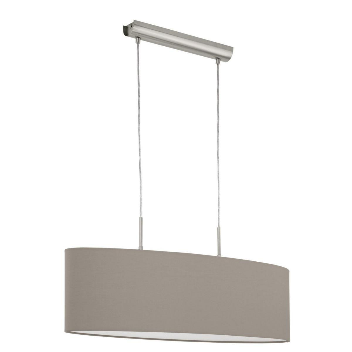 Eglo Hängeleuchte Pasteri nickel/taupe 75 cm