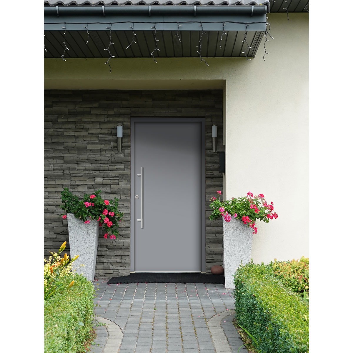 SplenDoor  Premium-Haustür Passivedoor Ribe RC2 energiesparend einbruchsicher grau 100 x 210 cm links Bild 2