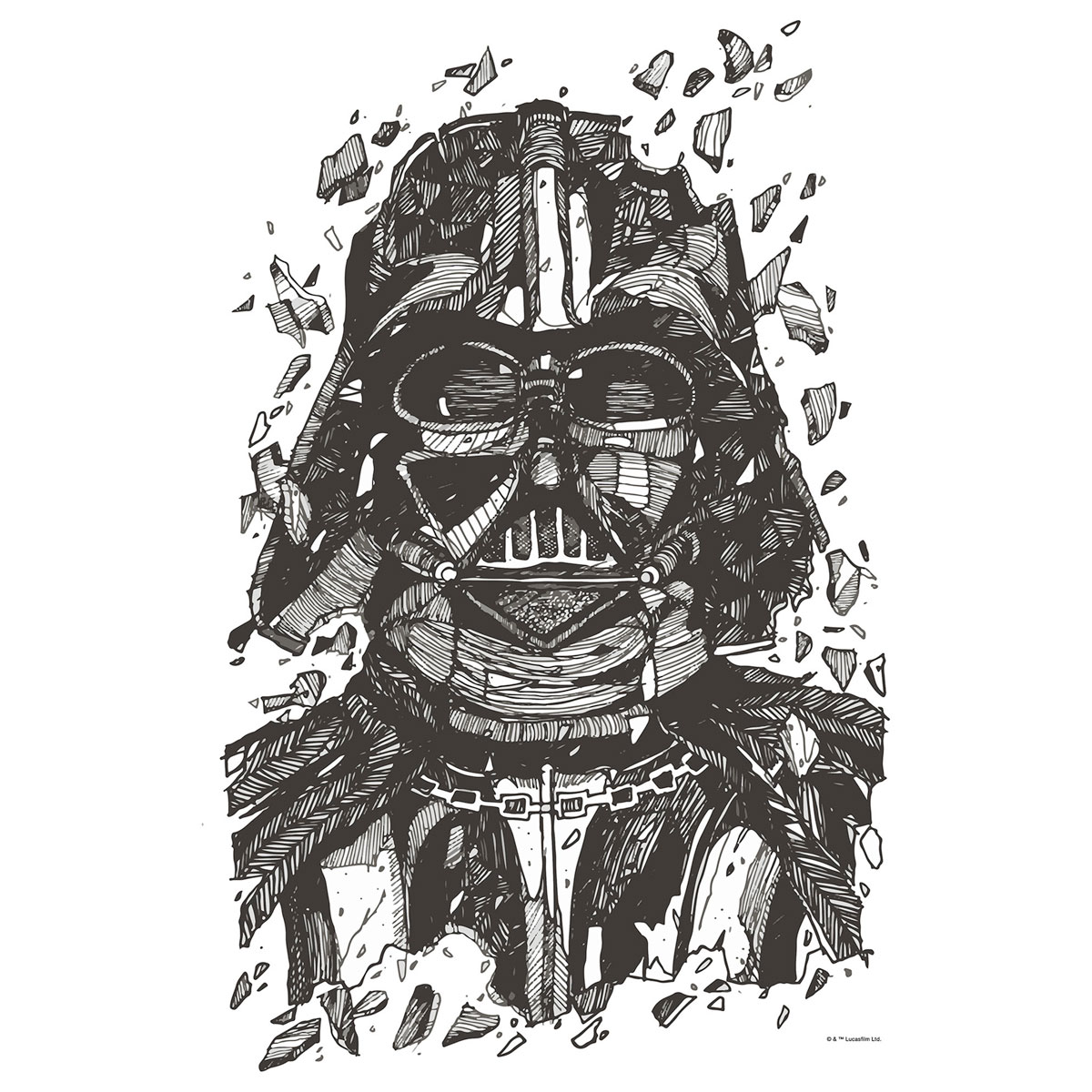 Komar  Wandbild Star Wars Darth Vader Drawing 50x70 cm Bild 2