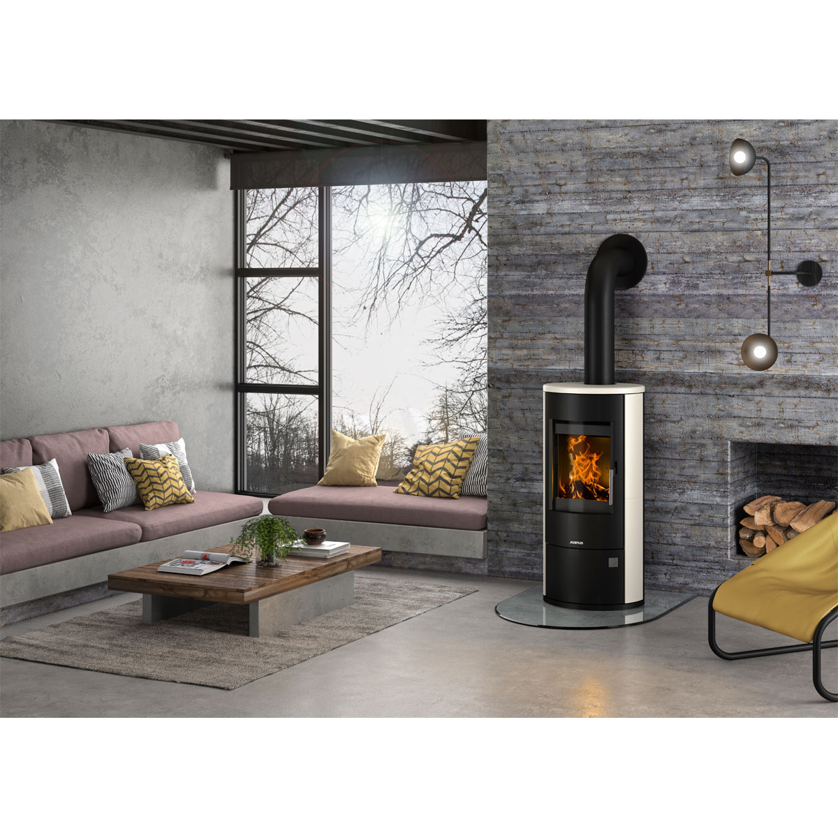 Justus Kaminofen Austin 5 Stahl schwarz Bild 3