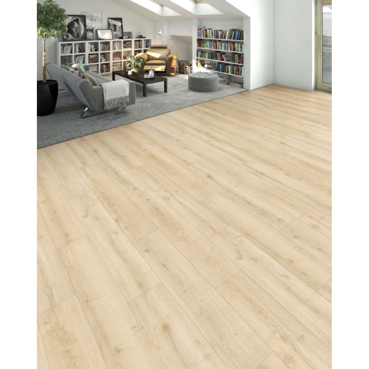 Living by HARO Designboden Powerstar Landhausdiele Eiche Salerno weiß 128,2 x 19,3 cm Bild 2