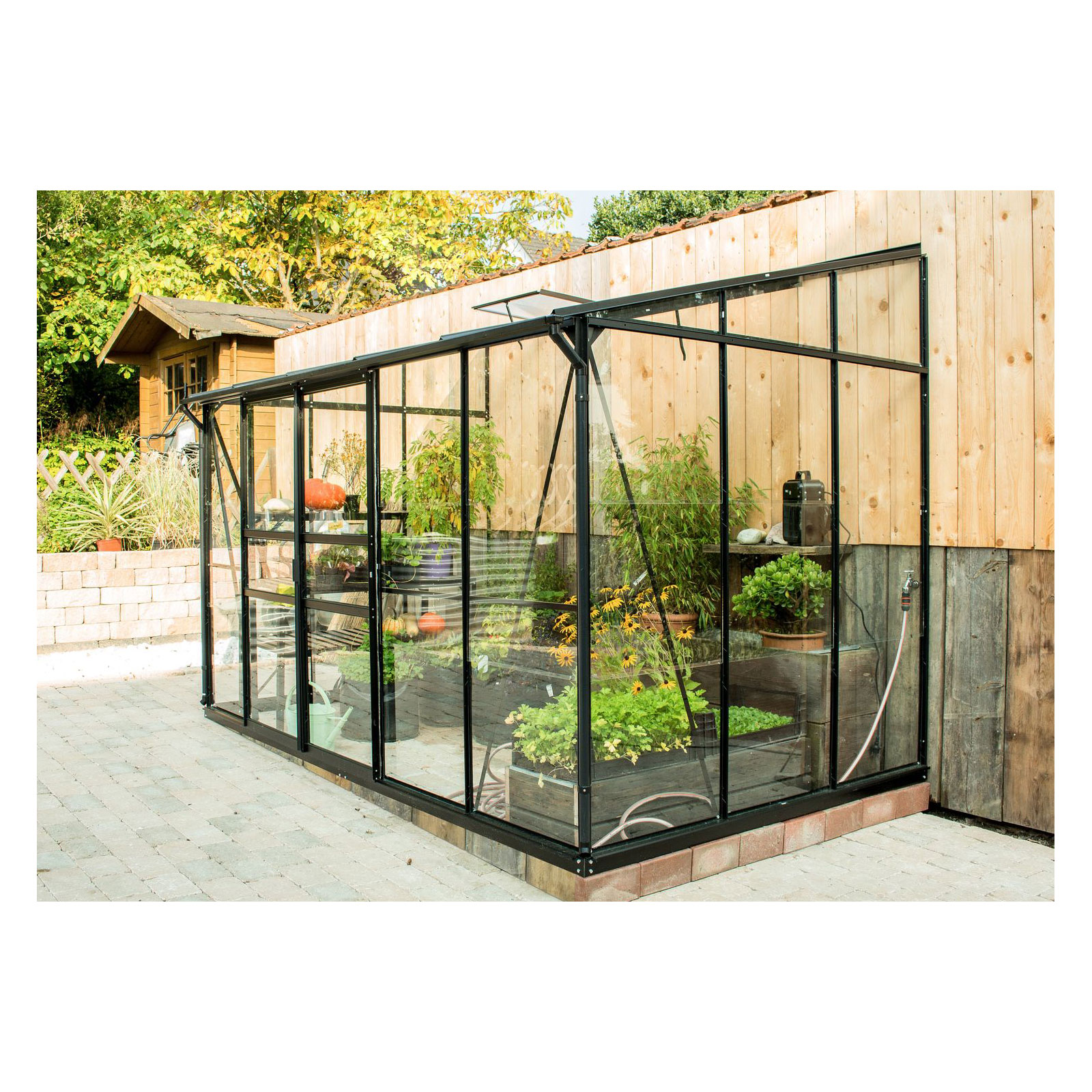 Vitavia Gewächshaus Osiris 6500 6,5m² 3 mm Einscheibensicherheitsglas schwarz