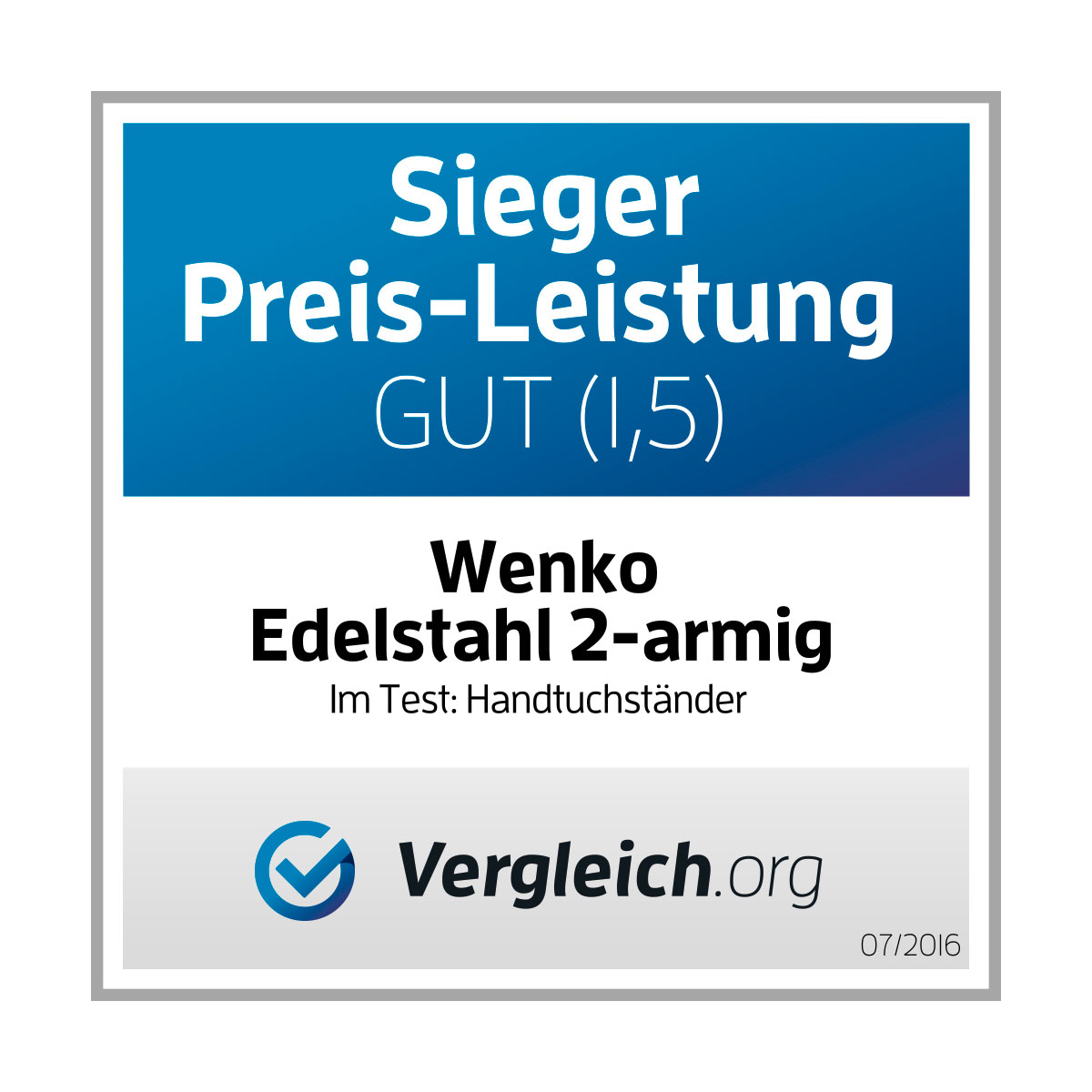 Wenko  Handtuchständer Lima mit 2 Armen Edelstahl Kleiderständer rostfrei Bild 5