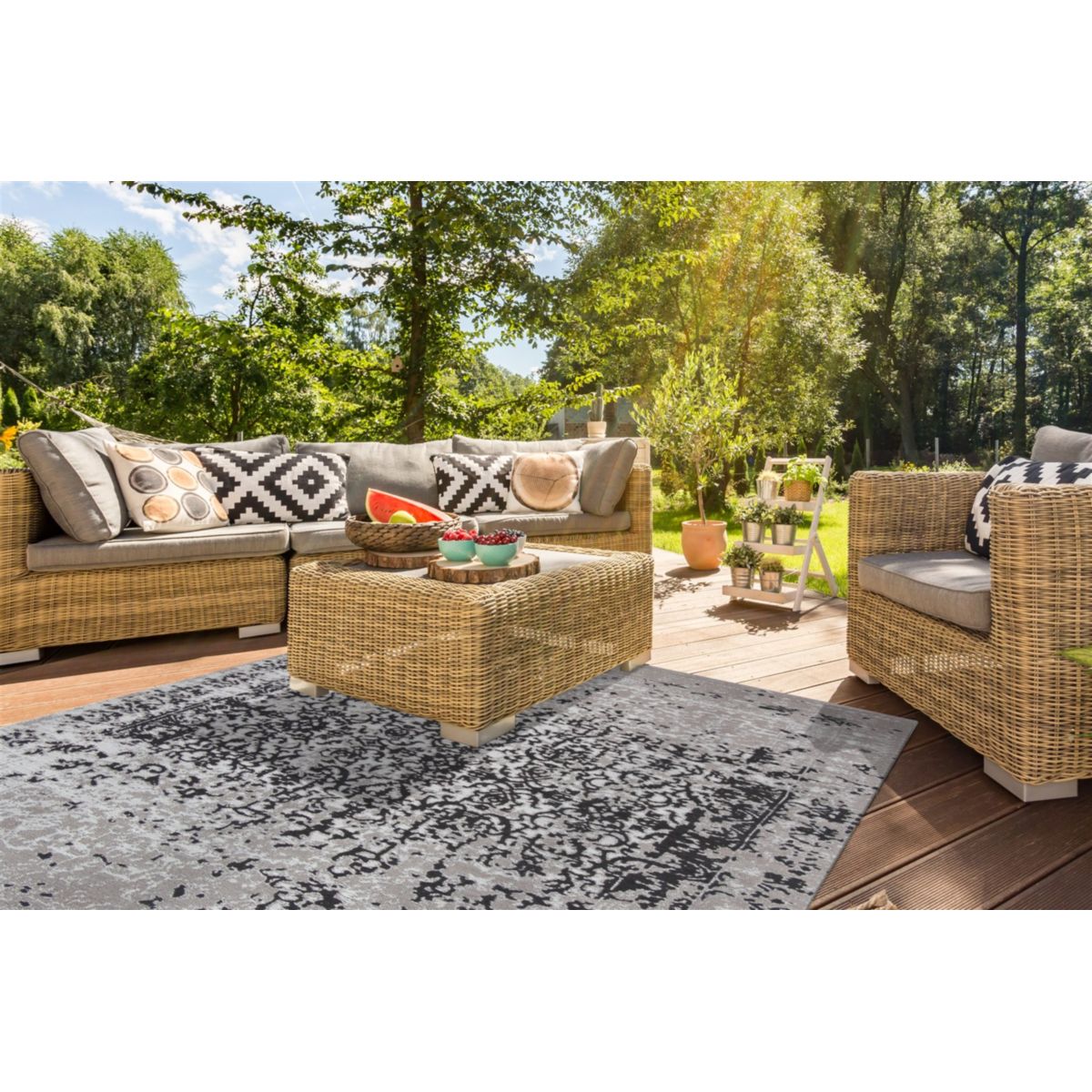 Sunny 310 Beige / Schwarz 80cm x 150cm Bild 2