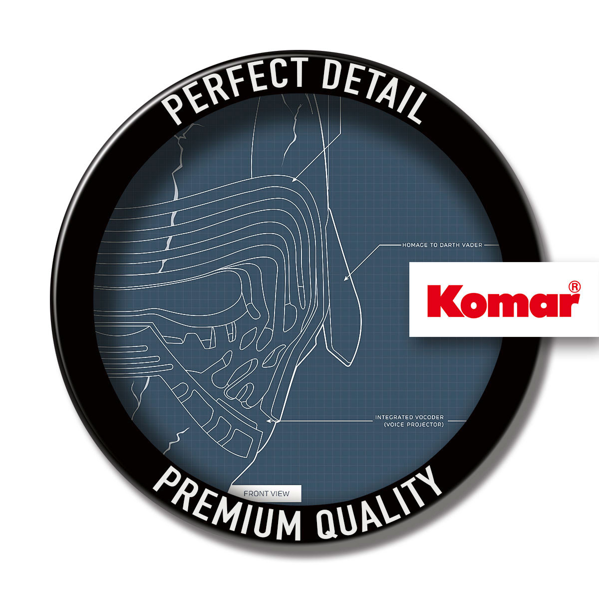 Komar  Wandbild Star Wars EP9 Blueprint Kylo Helmet 50x40 cm Bild 4
