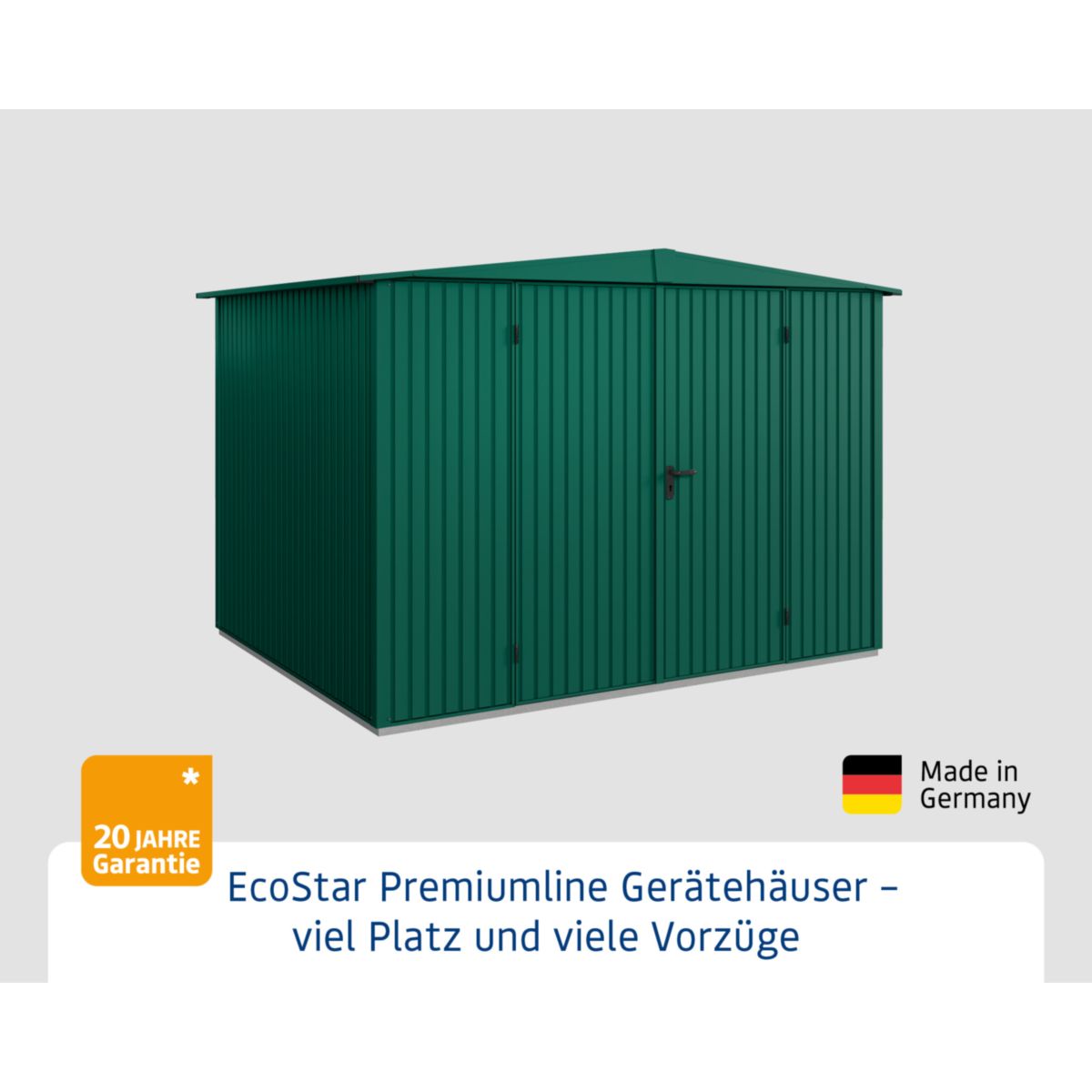 EcoStar  Gerätehaus Trend-STyp 3RAL6005 2 flg Bild 3