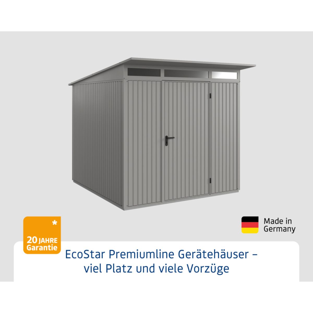 EcoStar  Gerätehaus Trend-PTyp 2RAL9007 1 flg Bild 2