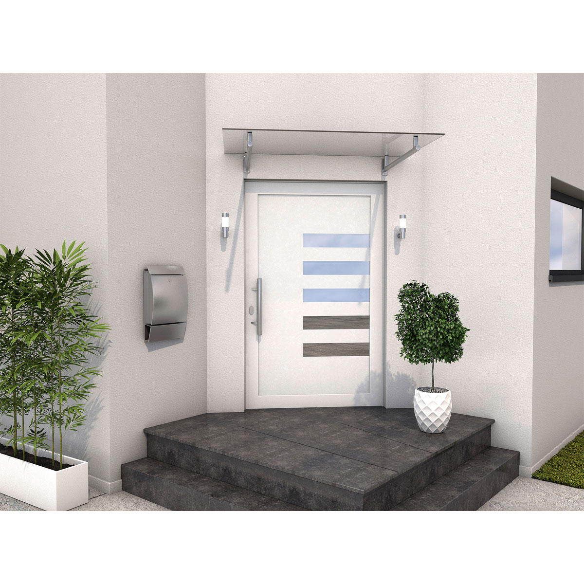 Durabil Edelstahl-Vordach HD 160 x 100 x 19,5 cm Bild 3