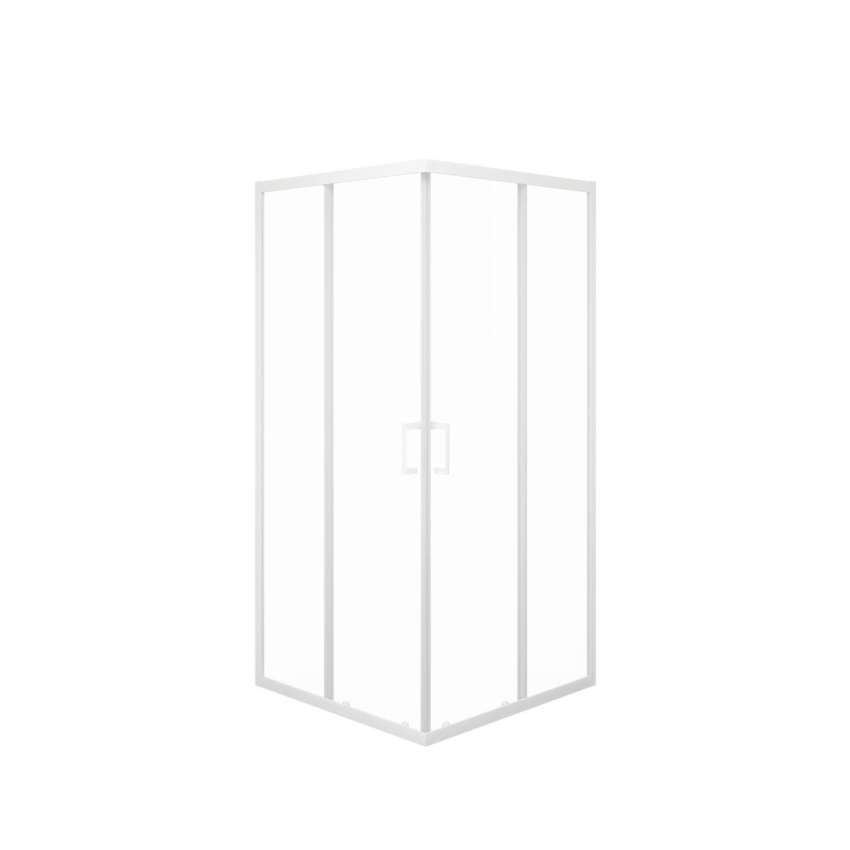 Aurlane Glasdusche Factory eckig weiß 90 x 200 x 90 cm Bild 1