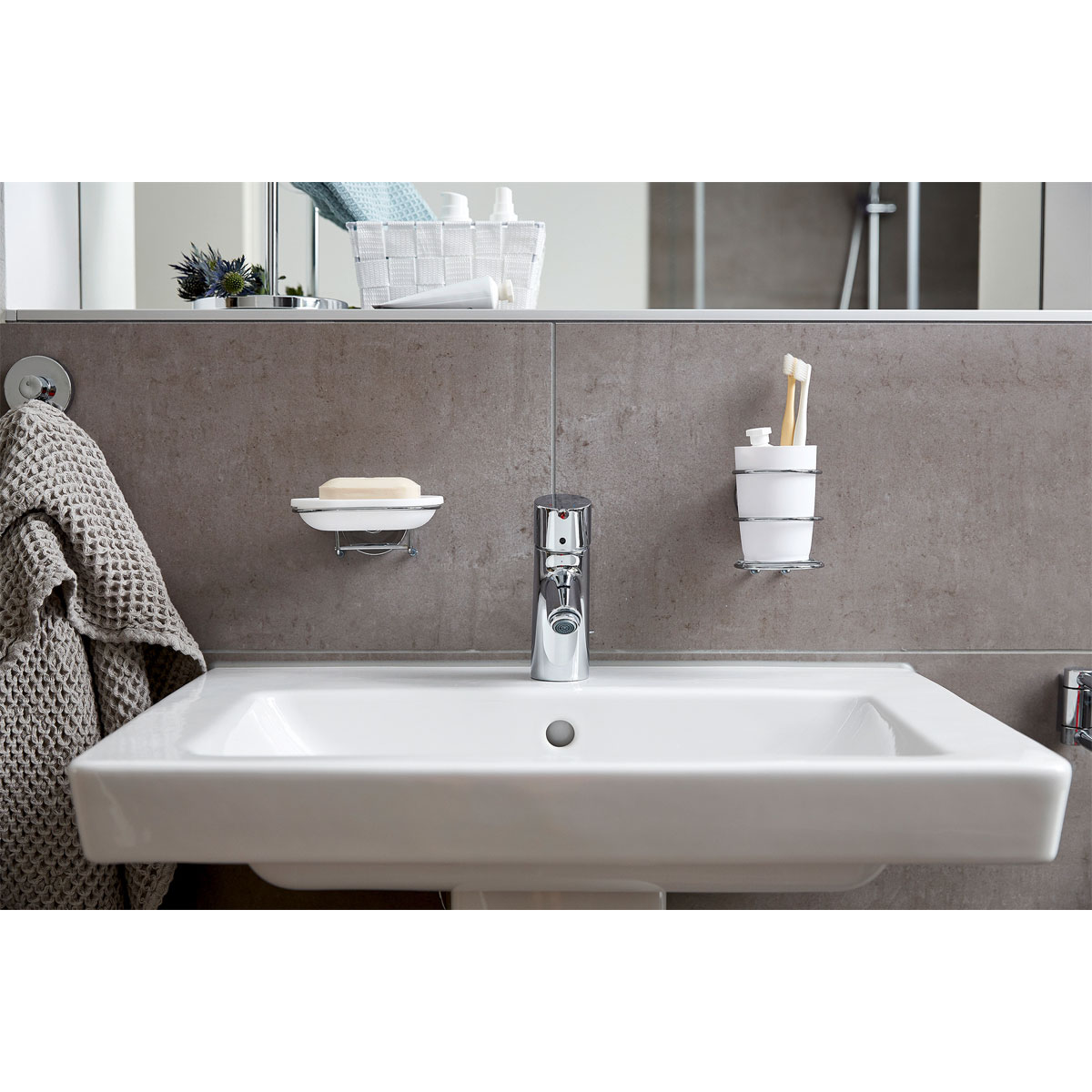 Wenko  Vacuum-Loc Wand Zahnputzbecher Milazzo 2er Set Befestigung ohne bohren Bild 3