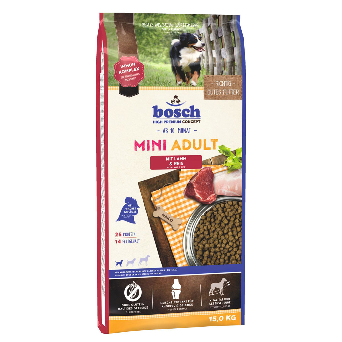 bosch high premium concept Dog Mini Adult Lamm und Reis 15 kg