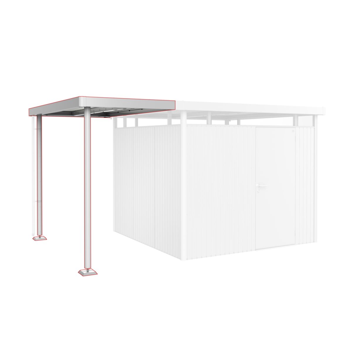 Biohort SEITENDACH GHH H4 Gr. S silber-metallic