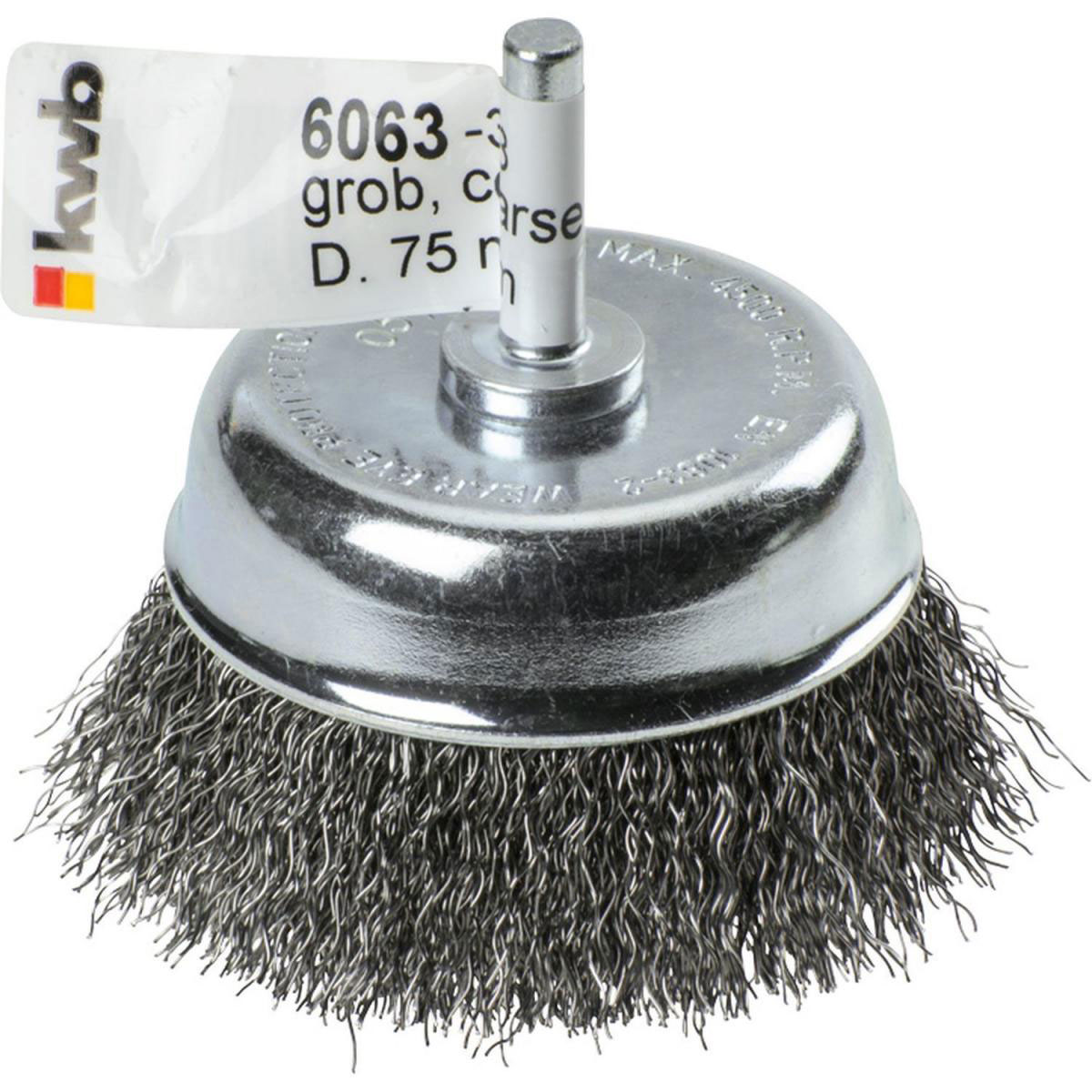kwb  Topfbürsten für Einsatz mit Bohrmaschinen und Akkuschraubern grob Durchmesser 75 mm Bild 1