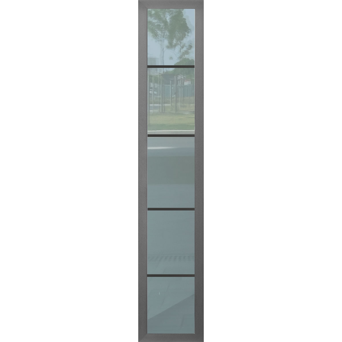 SplenDoor  Sicherheitseitenteil RC2 24x210 Nussbaum, Satiniert mit Klarglasstreifen Bild 1