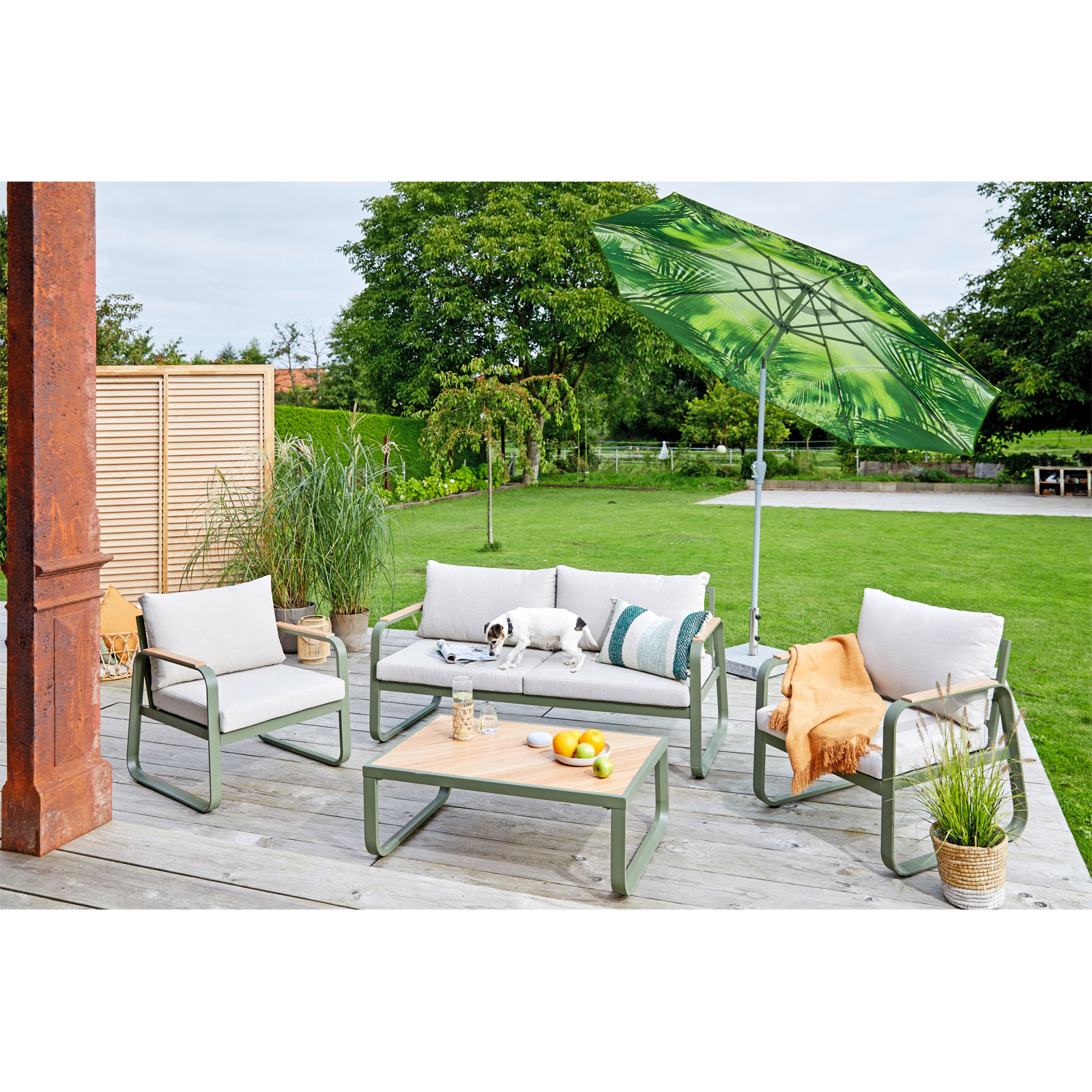 Haveson Gartenschirm Jungle anthrazit Bild 4