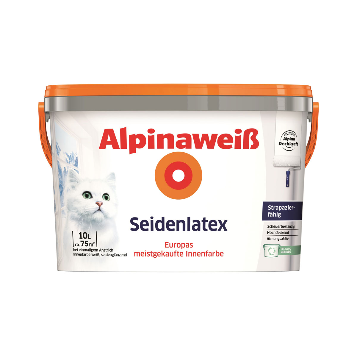Alpina weiß Seidenlatex 10 L Bild 1