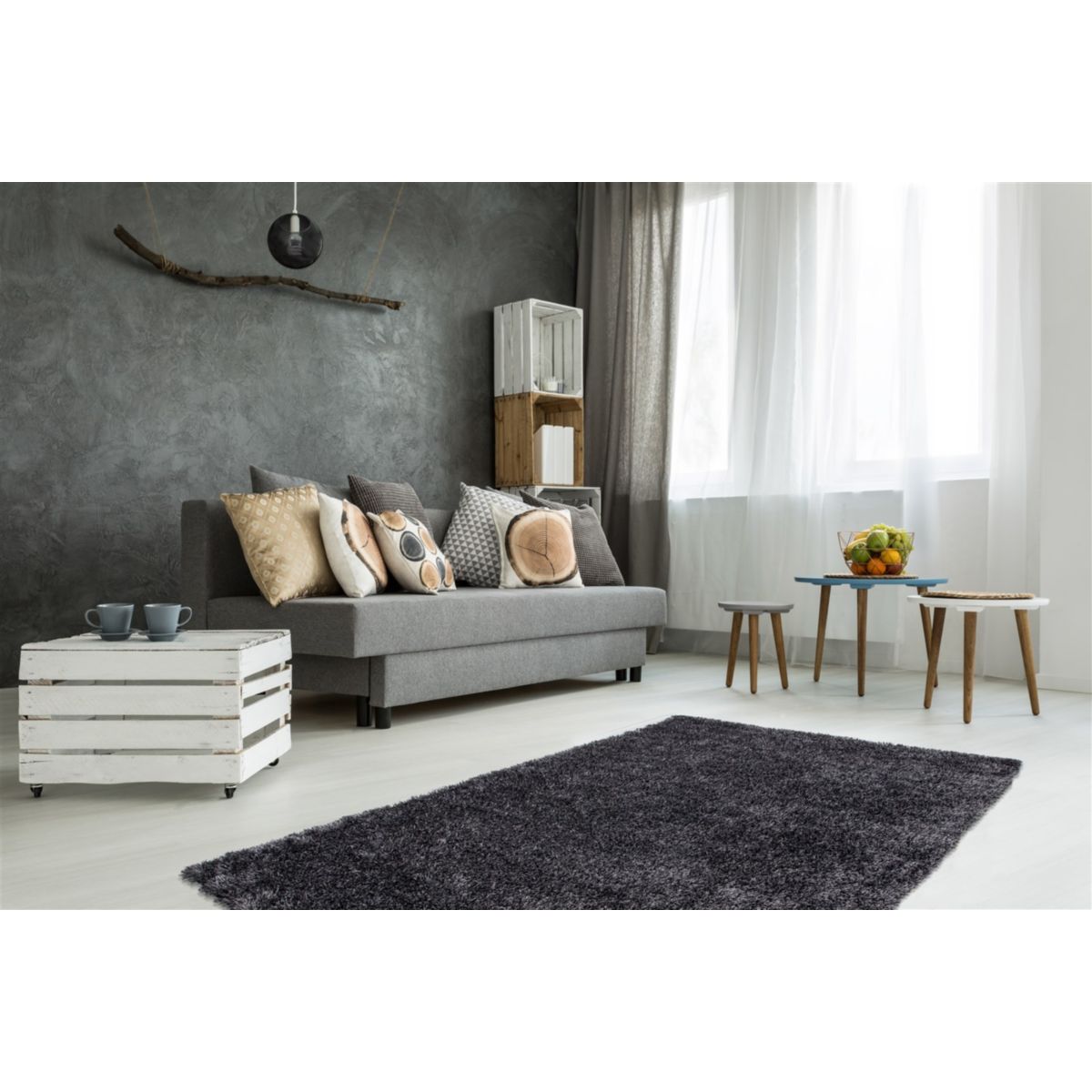 Hochflorteppich „Diamond 700 Anthrazit“, 80x150cm Bild 5