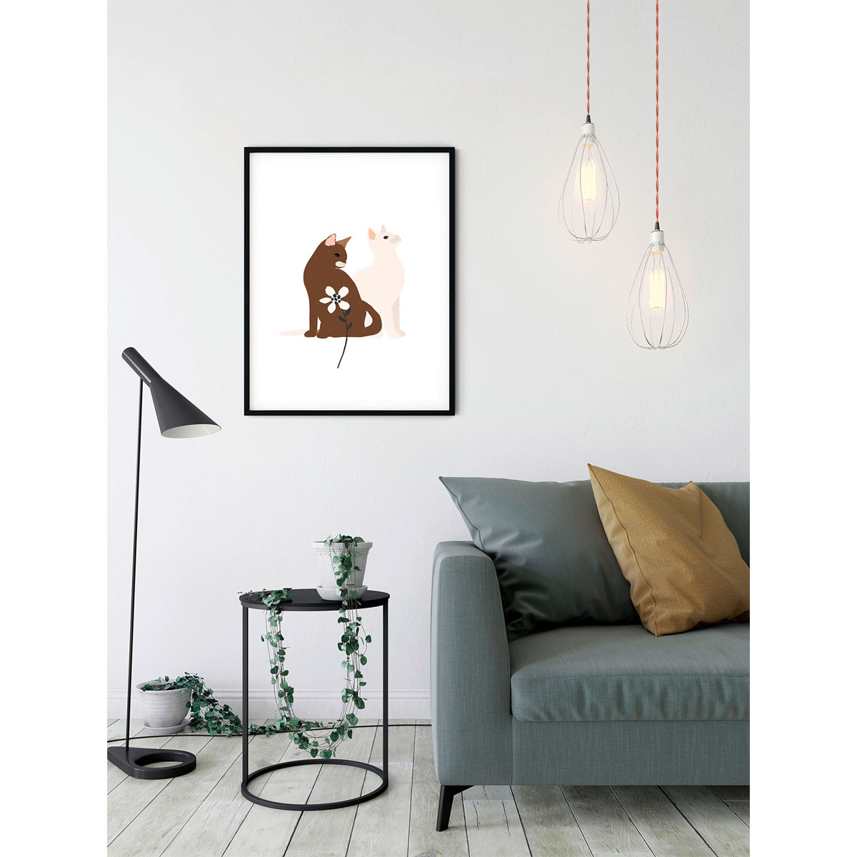 Komar  Wandbild Loving Cats 30x40 cm