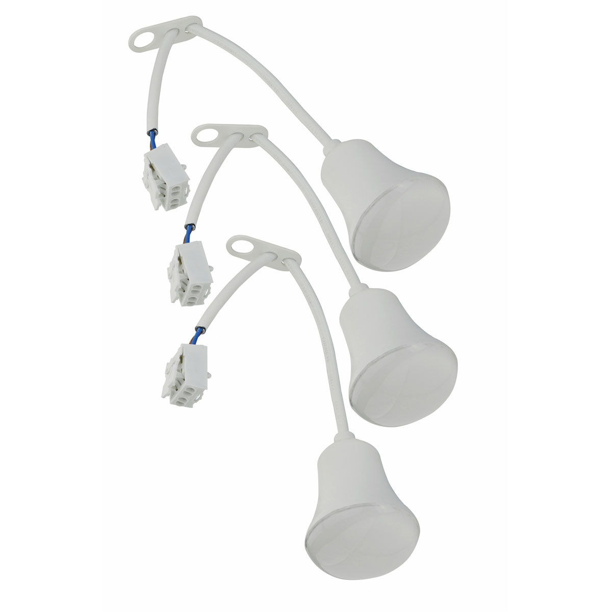 LED Baulampe 3er Pack weiß